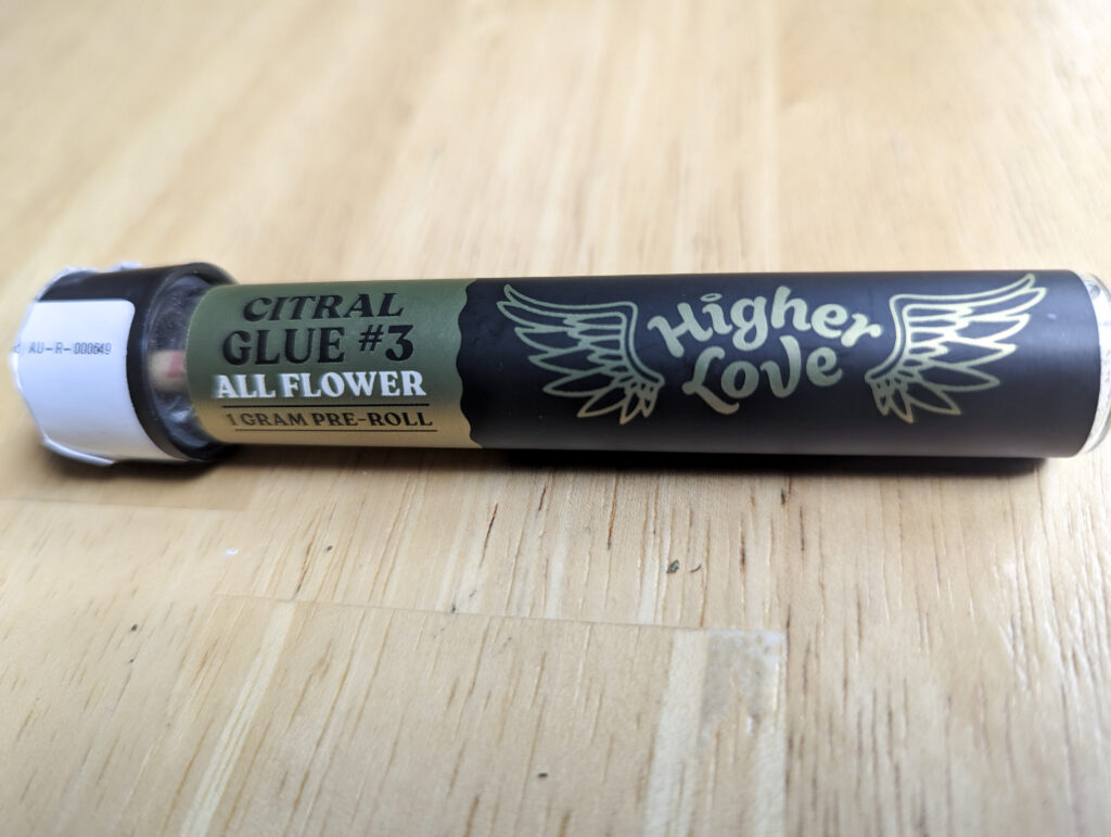 A Higher Love preroll container. 