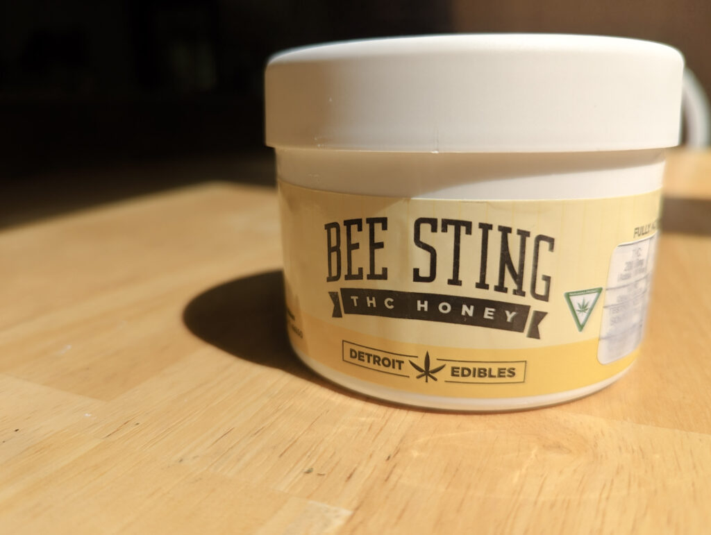 Bee Sting THC honey from Higher Love dispensary.