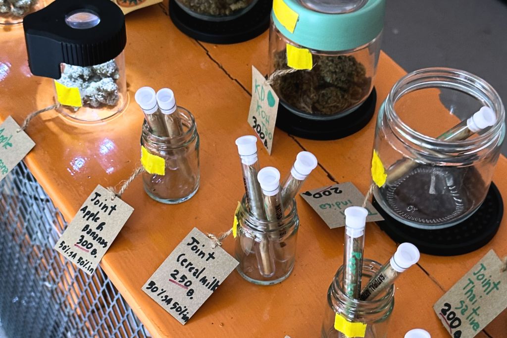 Marijuana joints for sale in Thailand.
