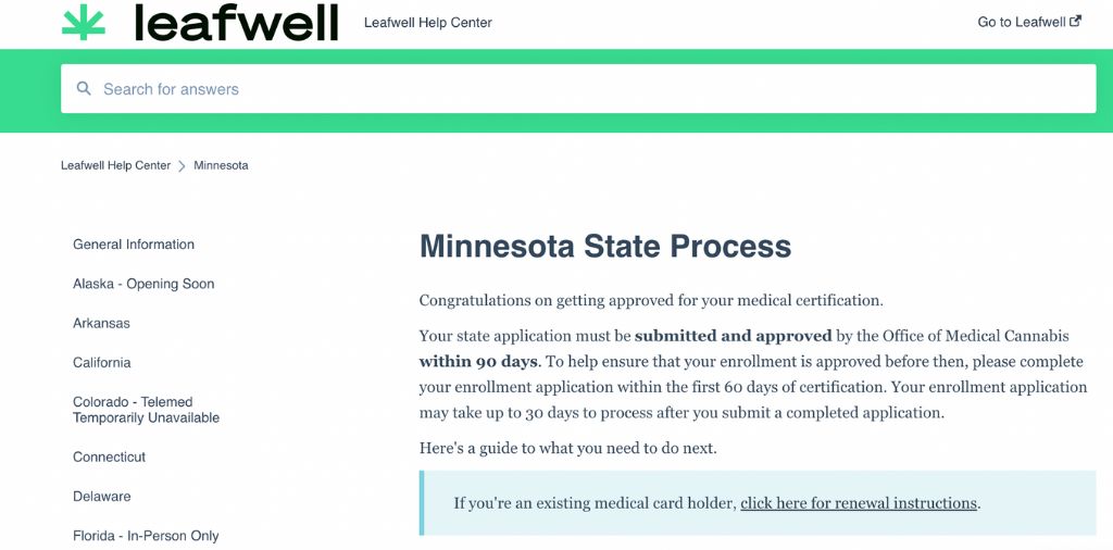 Instructions for how and when you need to register with your state for your cannabis card. 