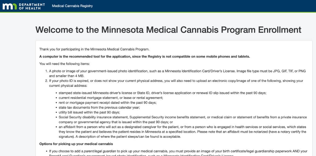 Instructions for how to get your weed card from the state of Minnesota.
